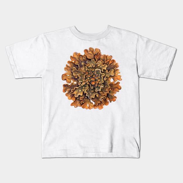 Maritime Sunburst Lichen Kids T-Shirt by JadaFitch